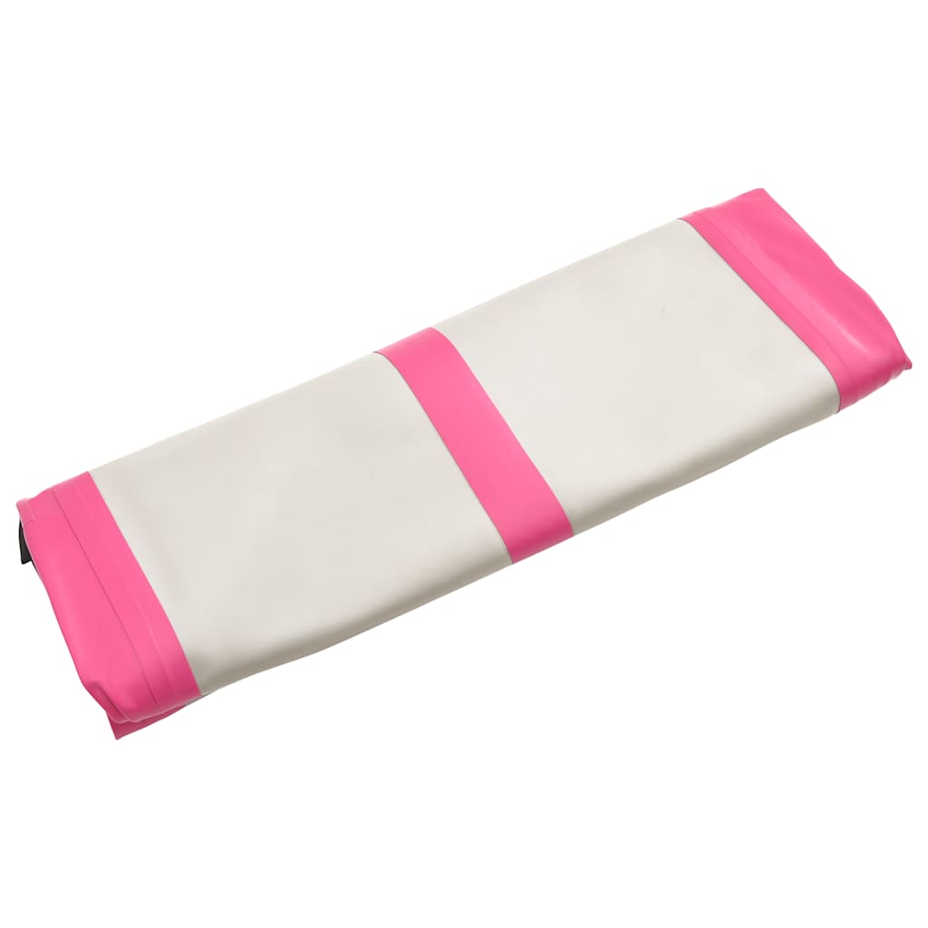 Colchão de ginástica insuflável c/ bomba 300x100x15 cm PVC rosa