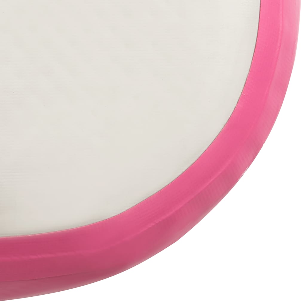 Colchão de ginástica insuflável c/ bomba 300x100x15 cm PVC rosa