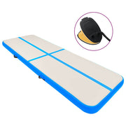 Colchão de ginástica insuflável c/ bomba 300x100x20 cm PVC azul
