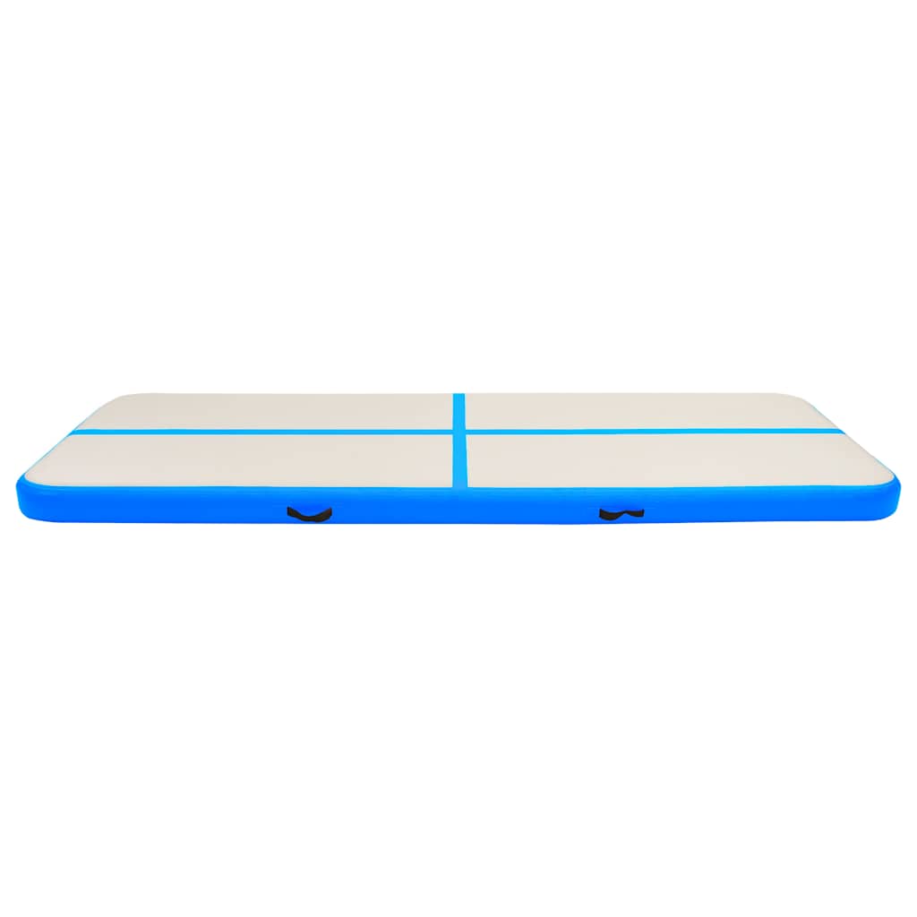 Colchão de ginástica insuflável c/ bomba 300x100x20 cm PVC azul