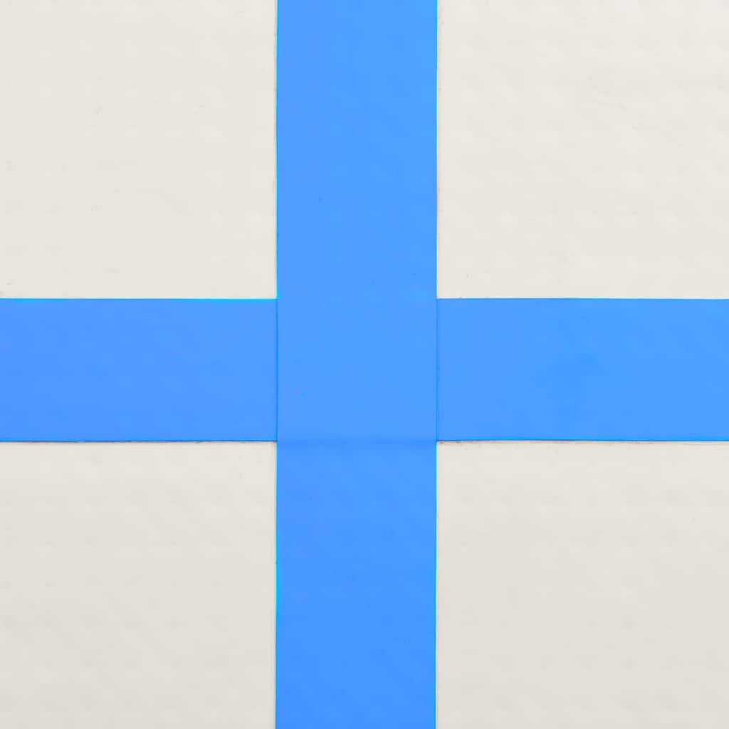 Colchão de ginástica insuflável c/ bomba 300x100x20 cm PVC azul