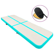 Colchão de ginástica insuflável c/ bomba 300x100x20cm PVC verde
