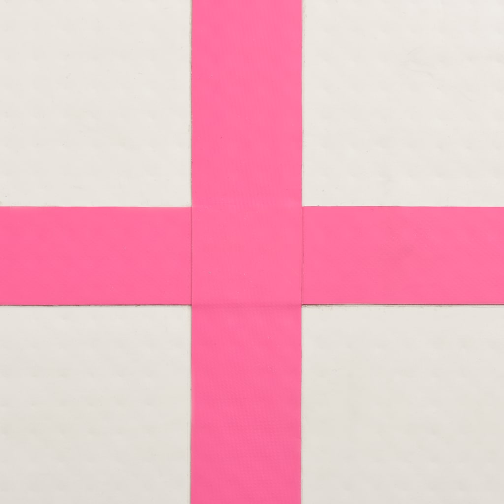 Colchão de ginástica insuflável c/ bomba 400x100x20 cm PVC rosa