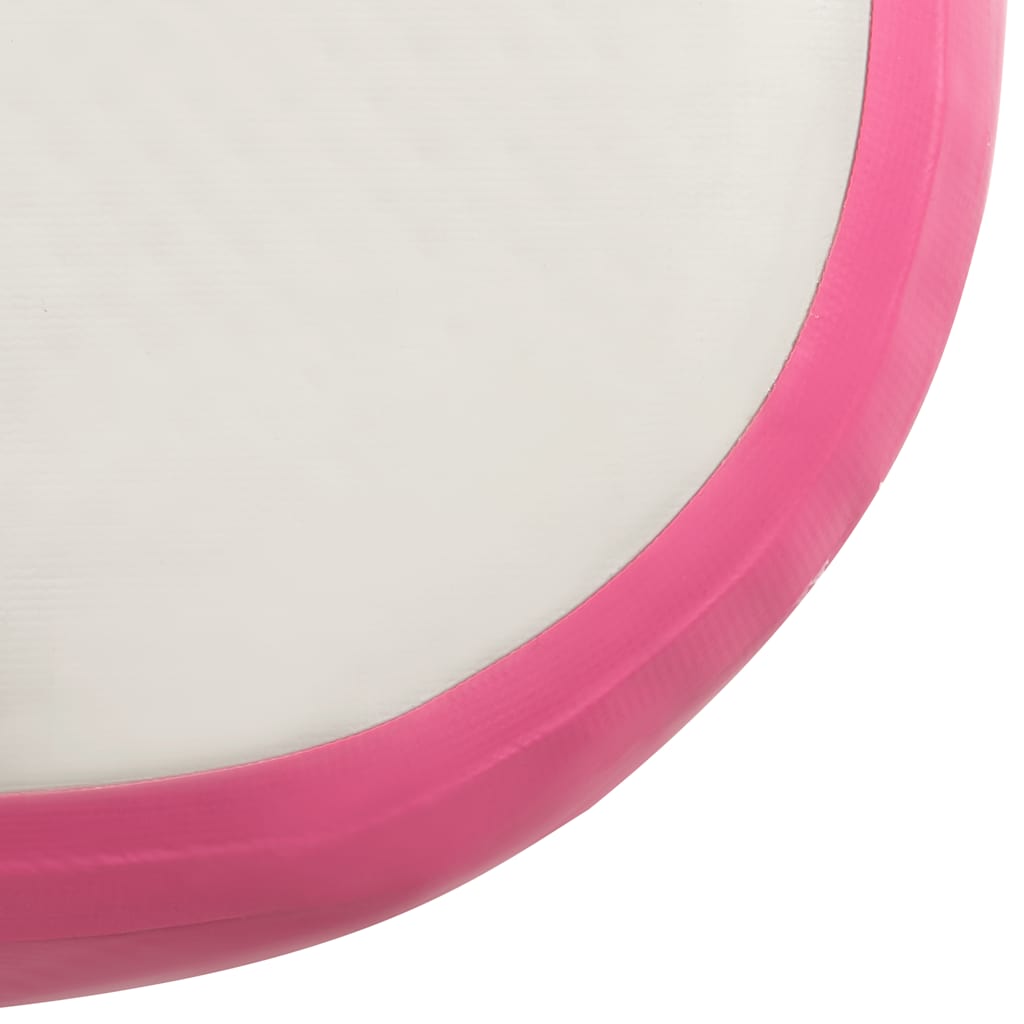 Colchão de ginástica insuflável c/ bomba 400x100x20 cm PVC rosa