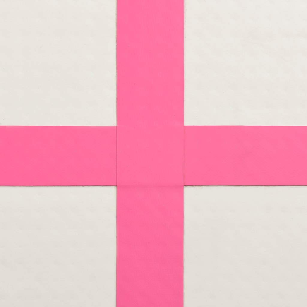 Colchão de ginástica insuflável c/ bomba 200x200x15 cm PVC rosa