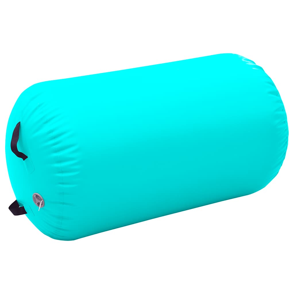 Rolo de ginástica/yoga insuflável com bomba 100x60 cm PVC verde
