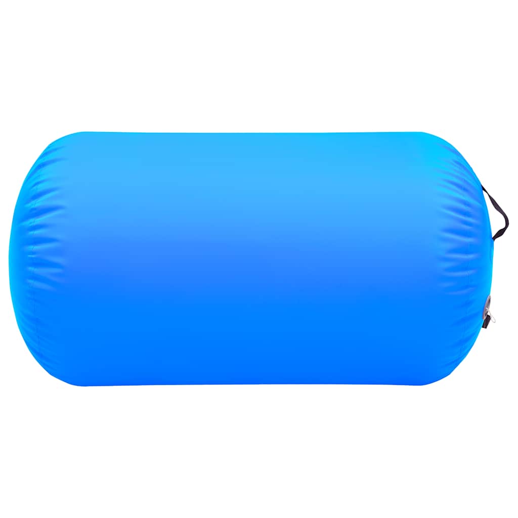 Rolo de ginástica/yoga insuflável com bomba 100x60 cm PVC azul