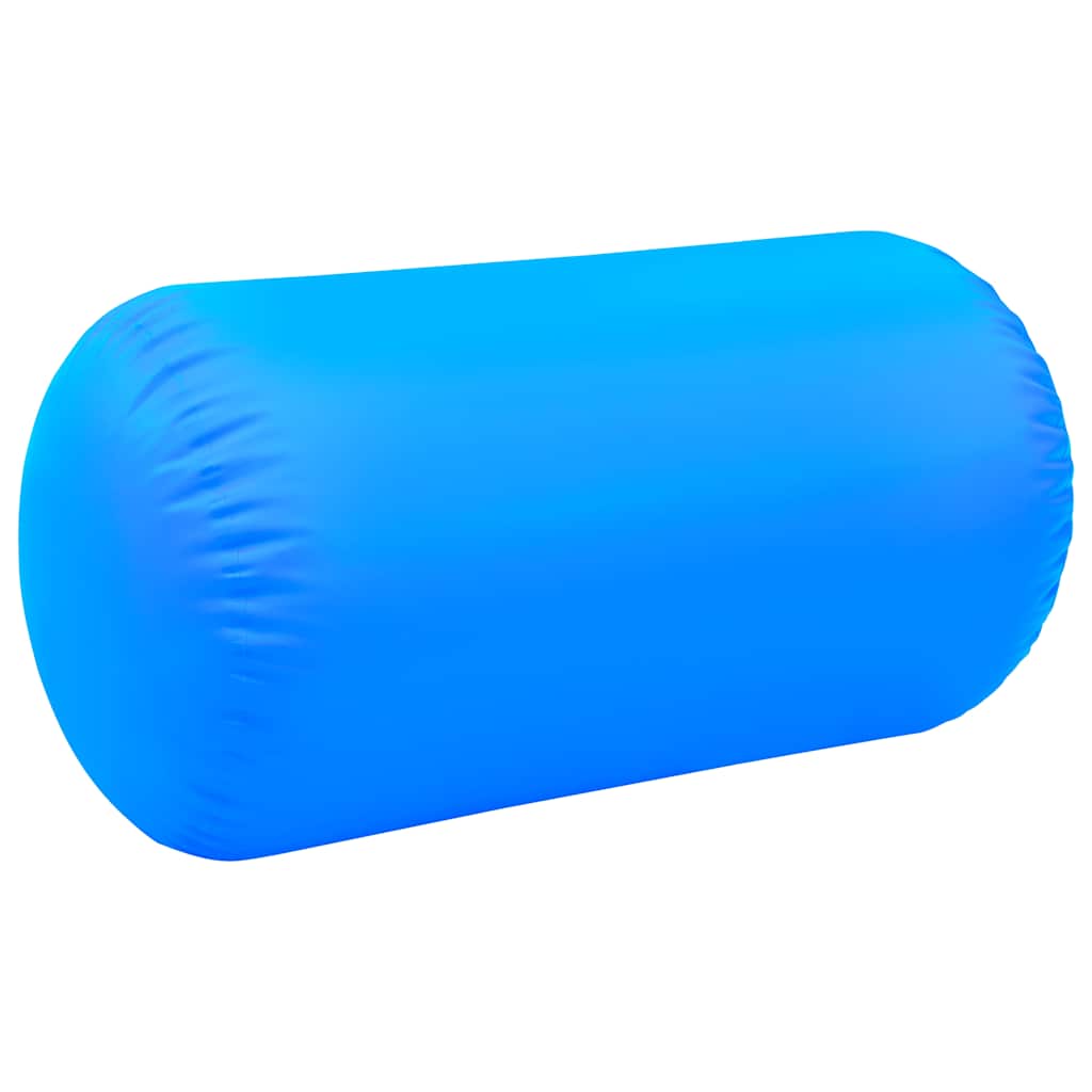 Rolo de ginástica/yoga insuflável com bomba 120x90 cm PVC azul