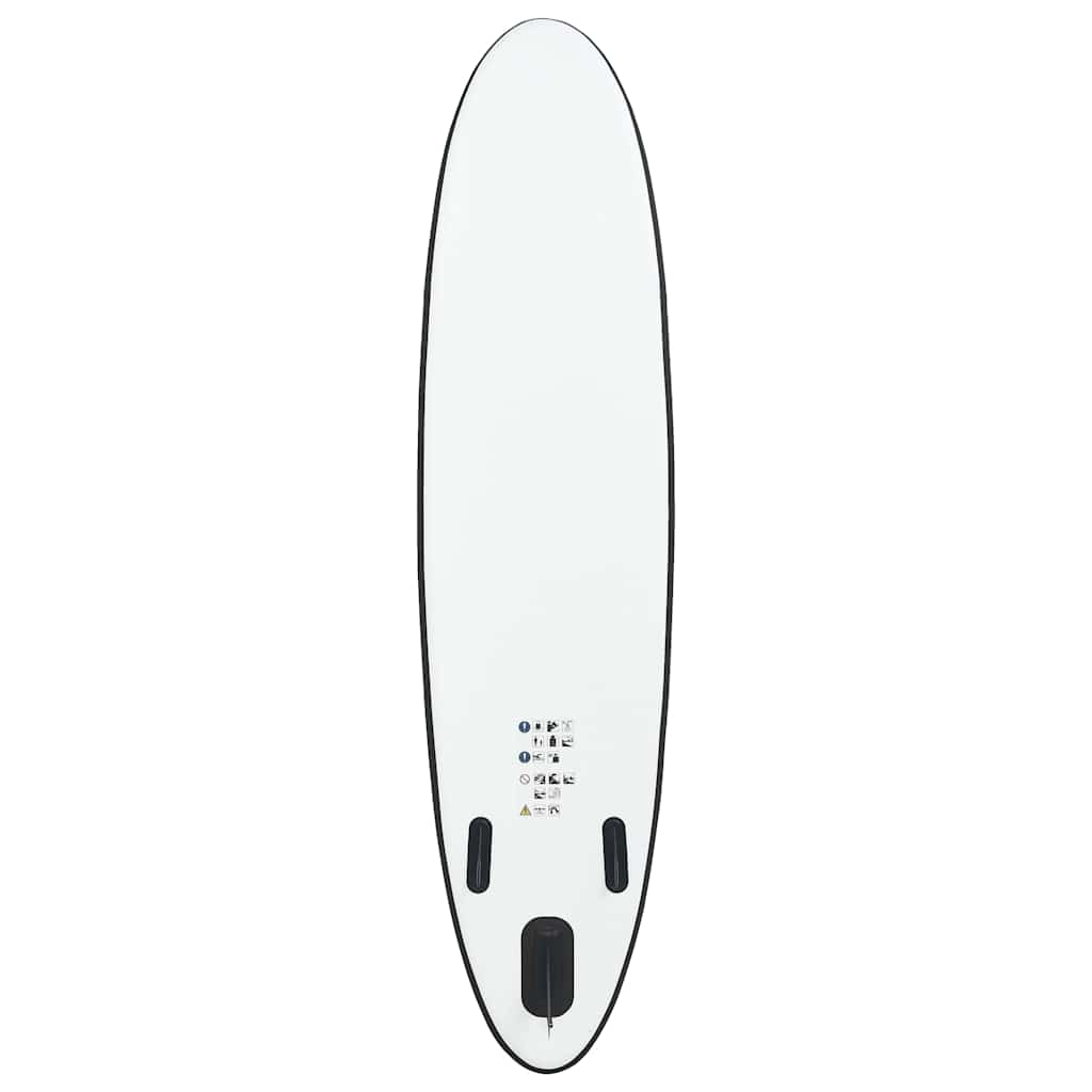 Conjunto prancha de paddle SUP insuflável preto e branco