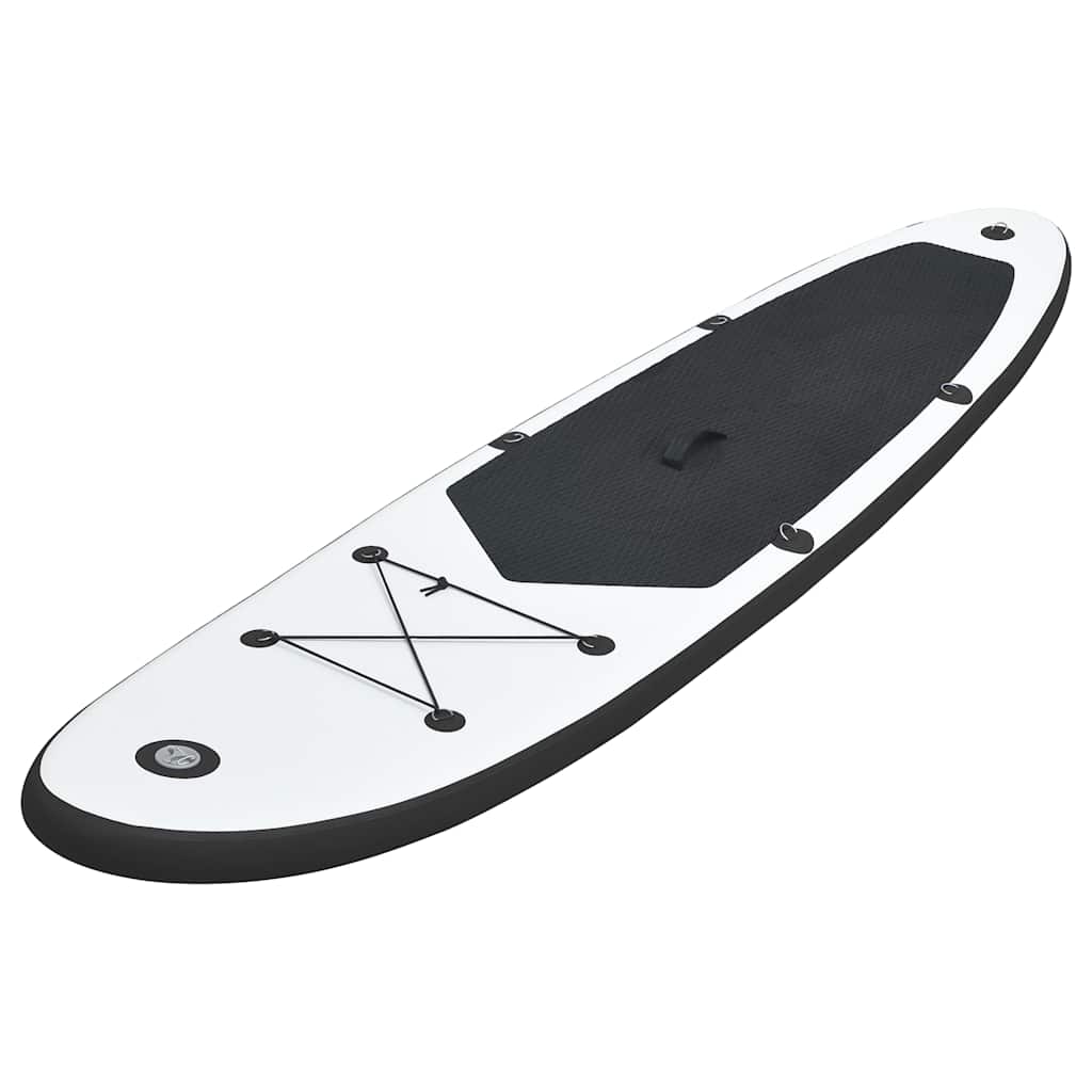 Conjunto prancha de paddle SUP insuflável preto e branco