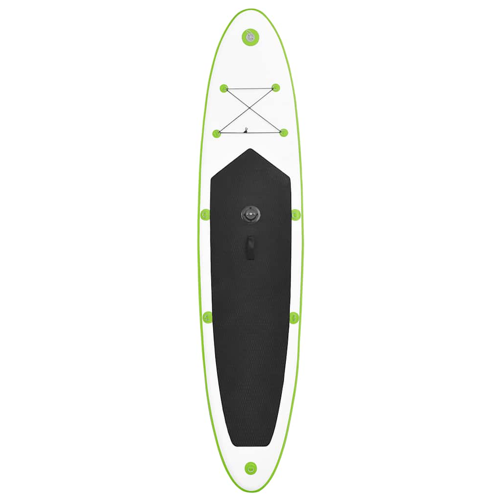 Conjunto prancha paddle SUP insuflável c/ vela verde/branco
