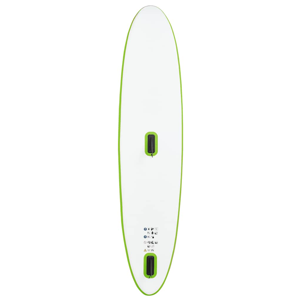 Conjunto prancha paddle SUP insuflável c/ vela verde/branco