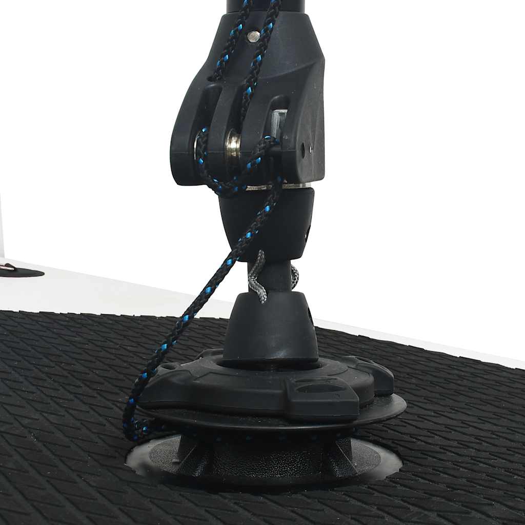 Conjunto prancha paddle SUP insuflável c/ vela preto/branco