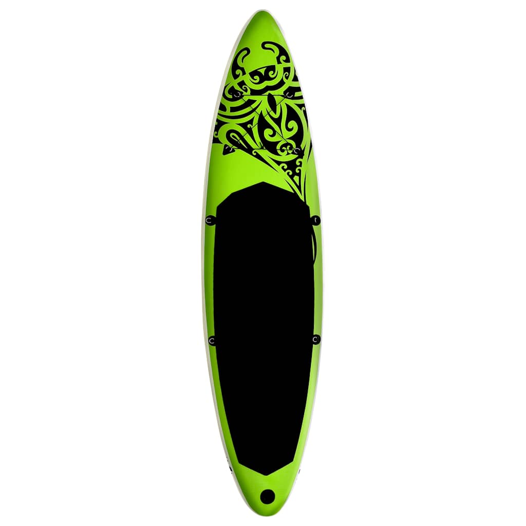 Conjunto prancha de paddle SUP insuflável 305x76x15 cm verde