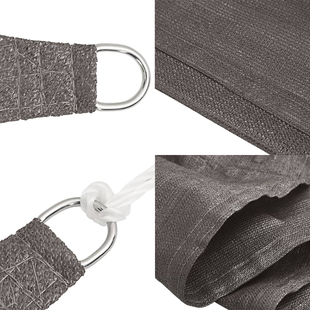 Para-sol estilo vela 160 g/m² 3x6 m PEAD antracite