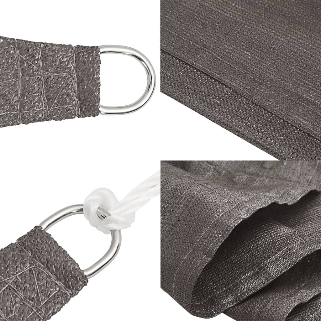 Para-sol estilo vela 160 g/m² 3x3x3 m PEAD antracite