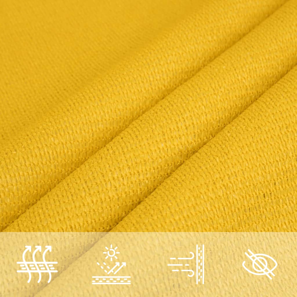 Para-sol estilo vela 160 g/m² 2,5x4 m PEAD amarelo