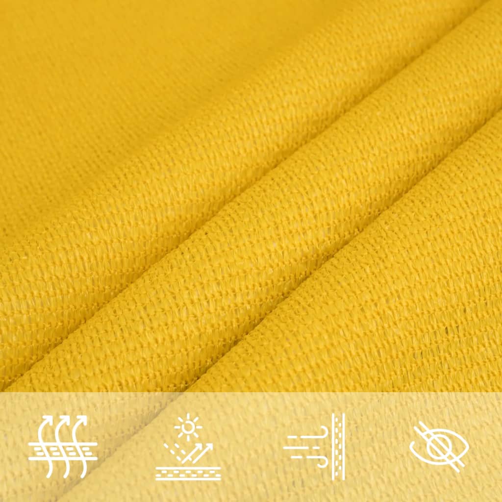 Para-sol estilo vela 160 g/m² 2,5x4 m PEAD amarelo