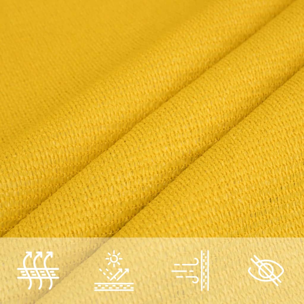 Para-sol estilo vela 160 g/m² 2,5x4 m PEAD amarelo