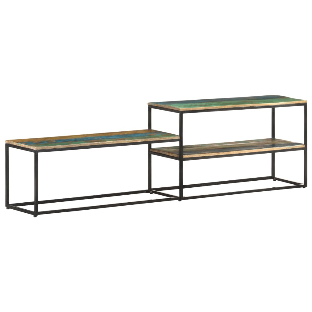 Móvel de TV 180x30x50 cm madeira recuperada maciça