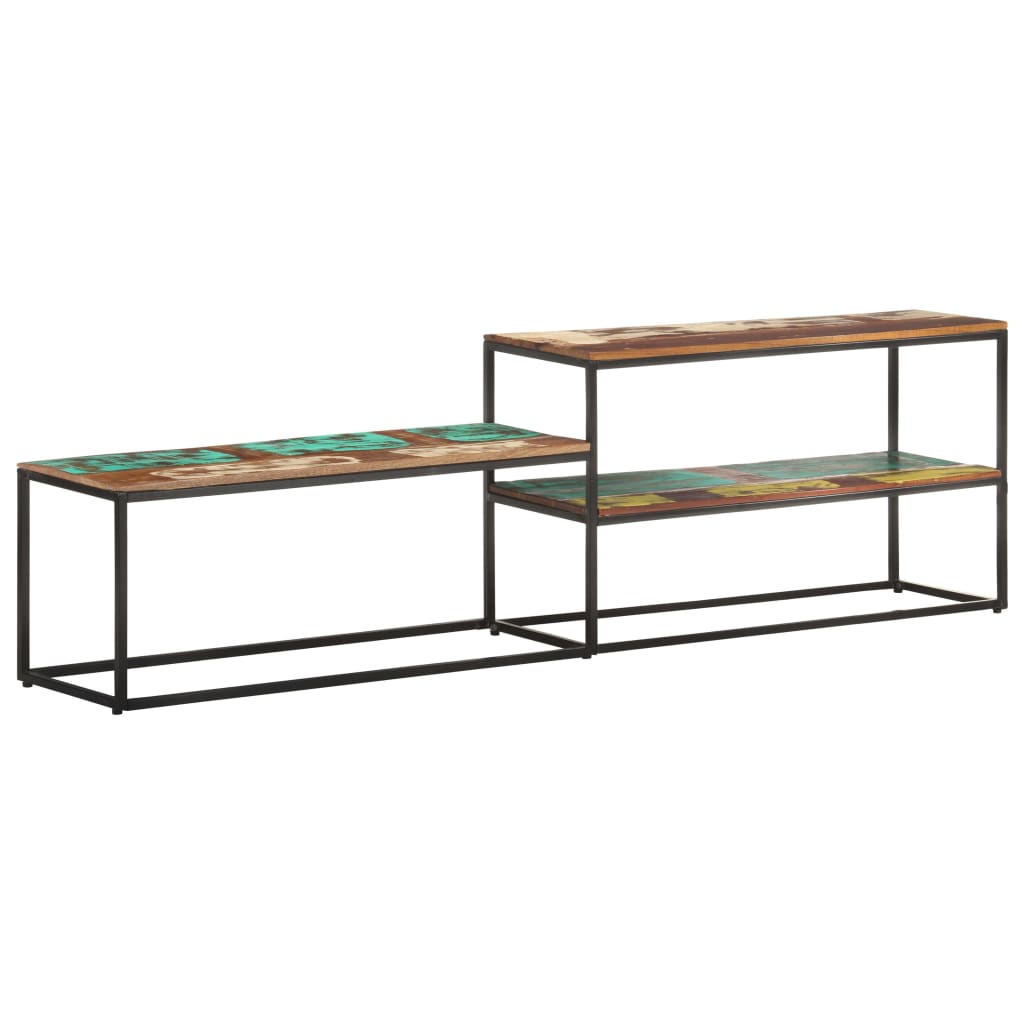 Móvel de TV 180x30x50 cm madeira recuperada maciça