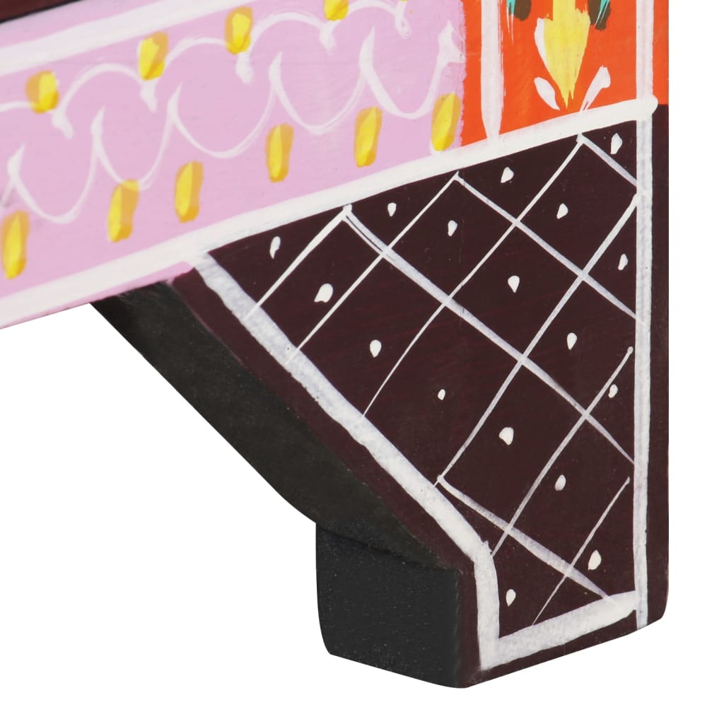 Mesa de cabeceira pintada à mão 40x30x50 cm mangueira maciça
