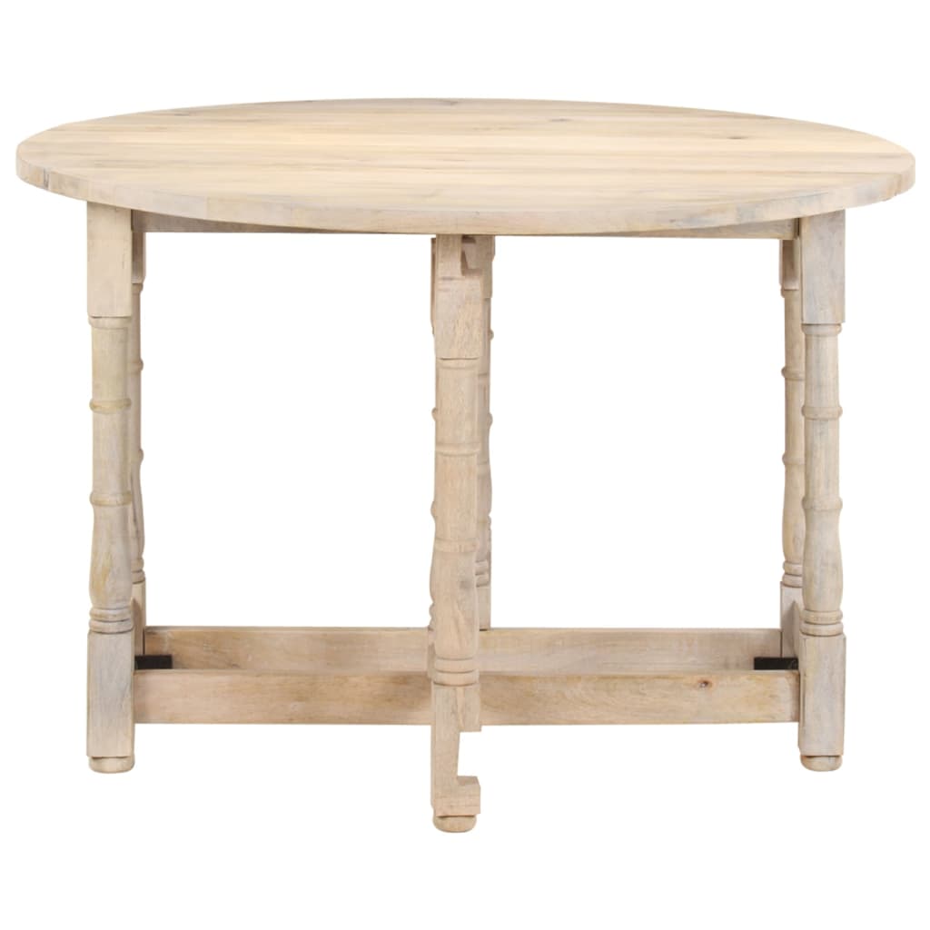 Mesa de jantar redonda 110x76 cm madeira de mangueira maciça