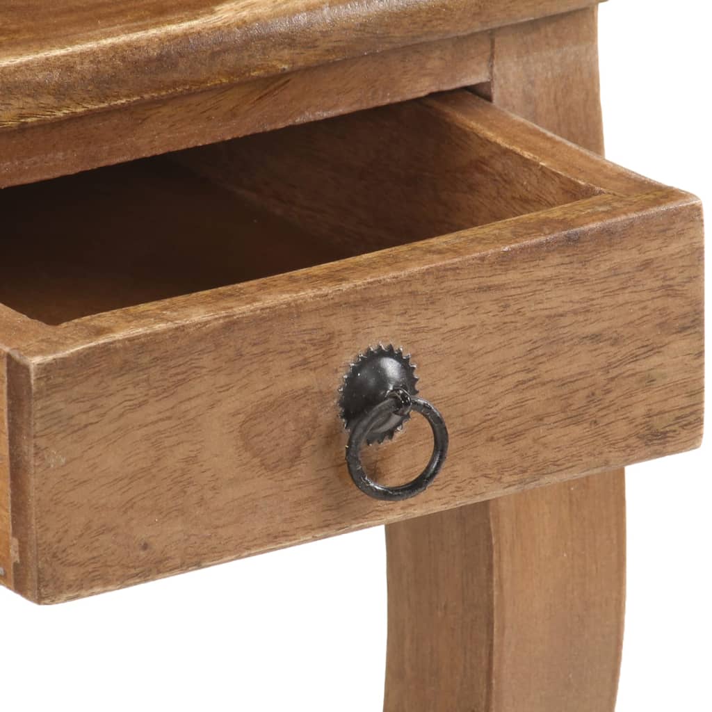 Mesa de cabeceira 28x28x46 cm madeira de mangueira maciça