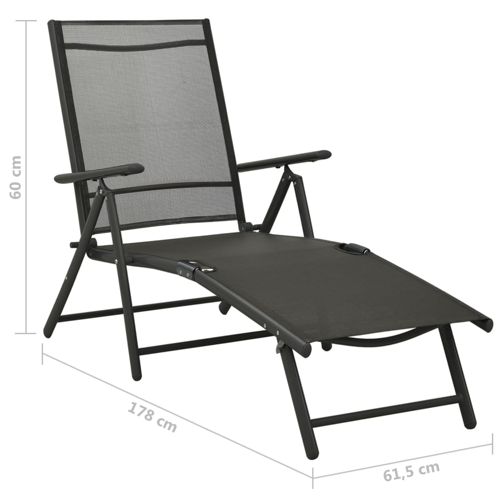 3 pcs conjunto lounge para jardim textilene e alumínio prateado