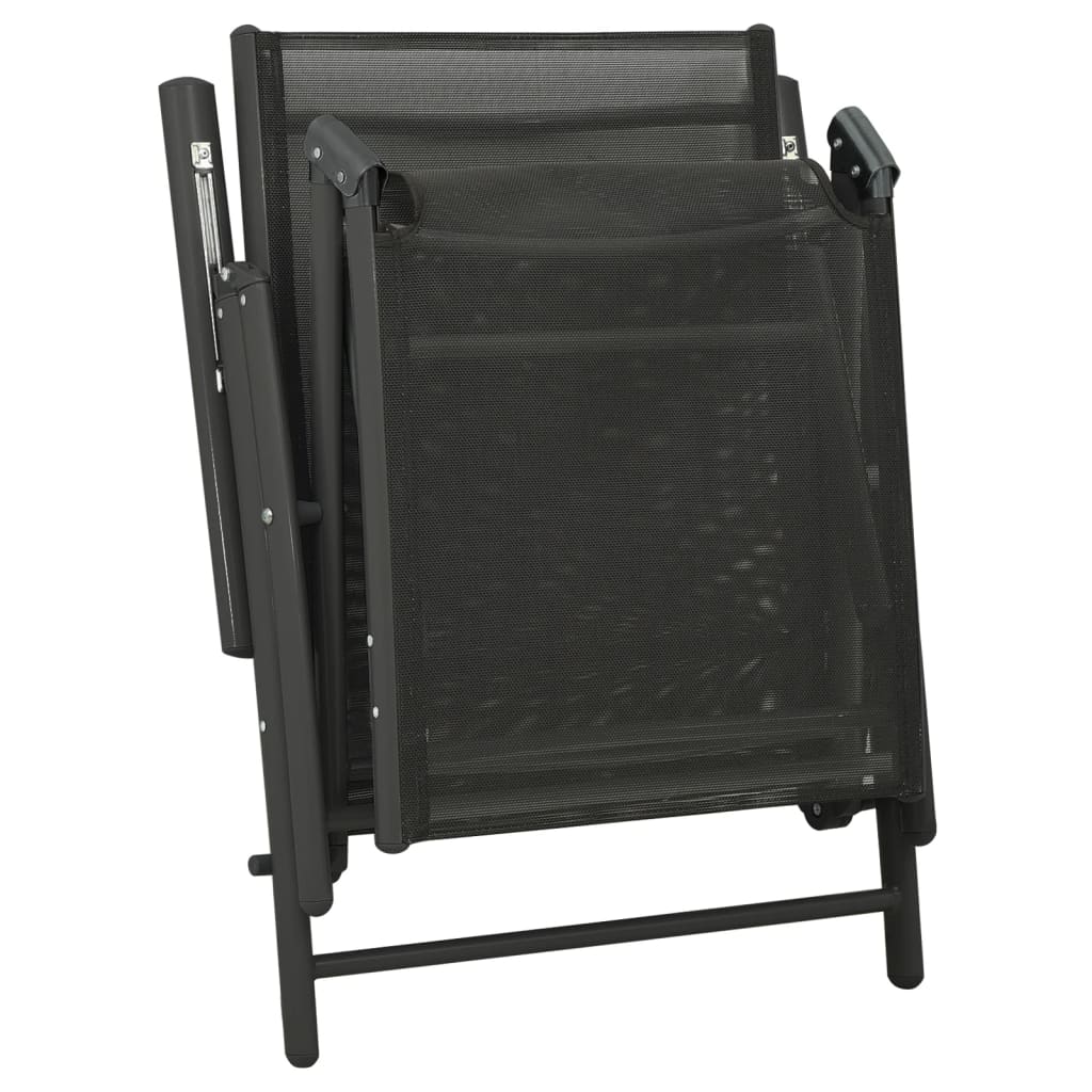 3 pcs conjunto lounge para jardim textilene e alumínio prateado