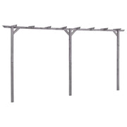 Pérgola de jardim 400x40x205 cm pinho impregnado cinzento