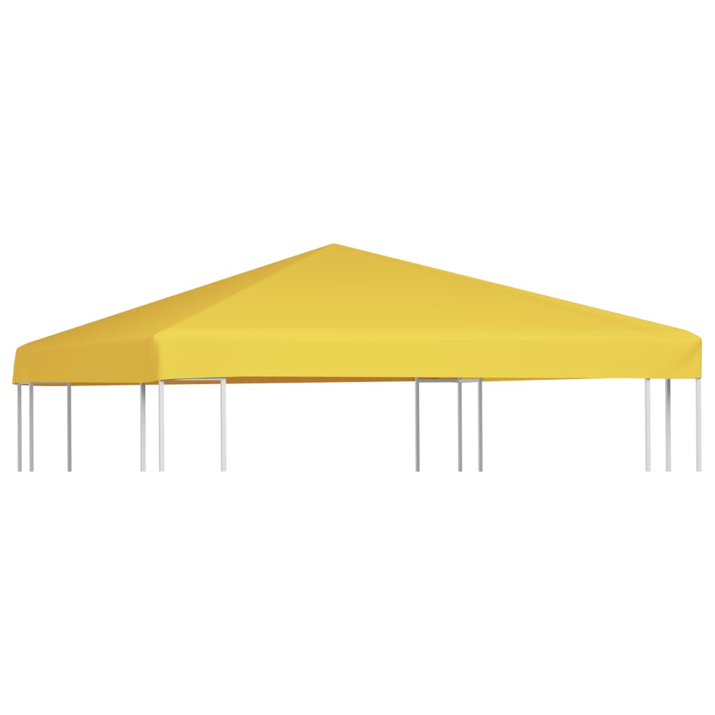Cobertura de gazebo 270 g/m² 4x3 m amarelo