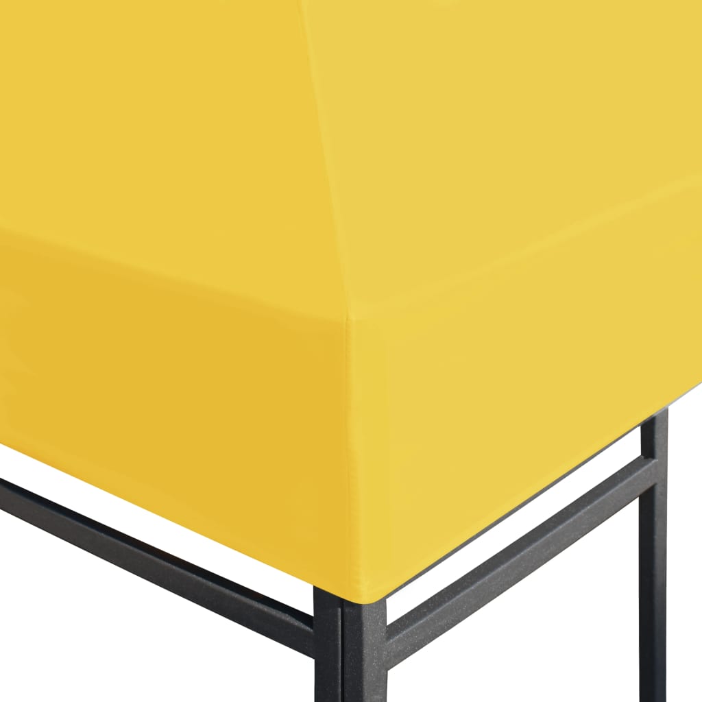 Cobertura de gazebo 270 g/m² 4x3 m amarelo
