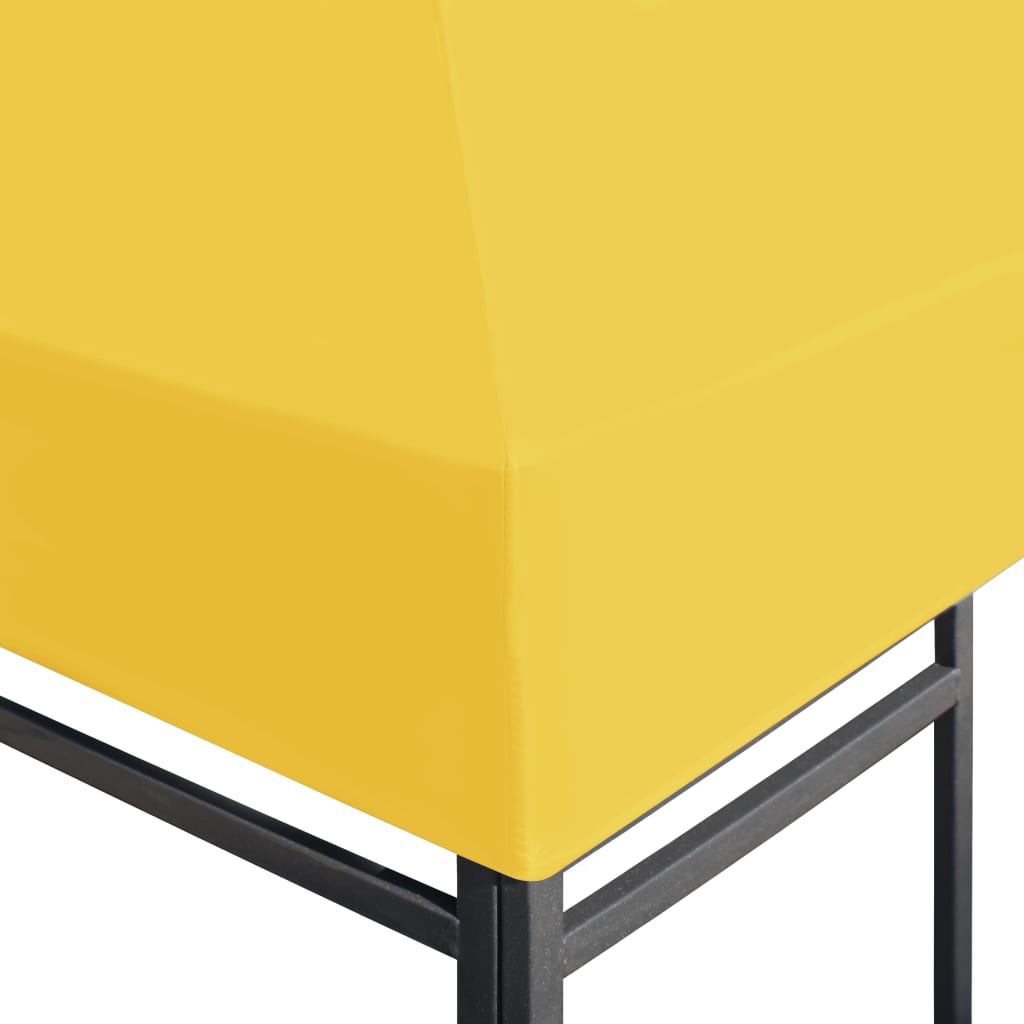 Cobertura de gazebo 270 g/m² 4x3 m amarelo