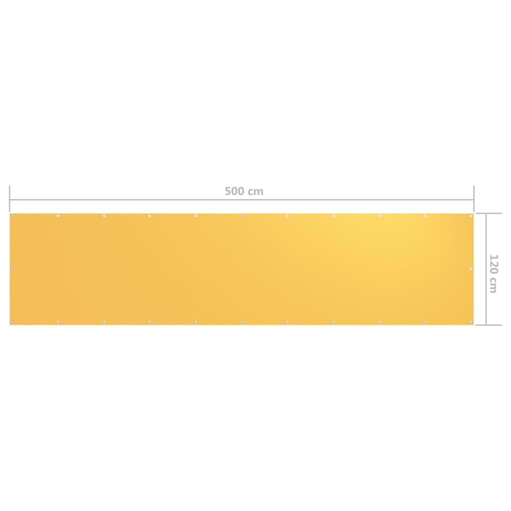 Tela de varanda 120x600 cm tecido Oxford amarelo