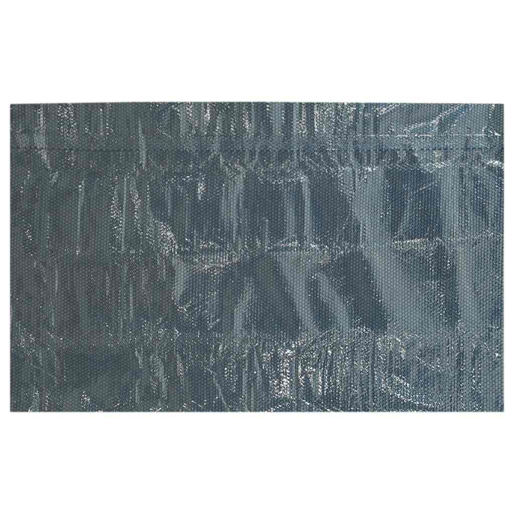 Película para piscina PE solar flutuante 600x300cm preto e azul