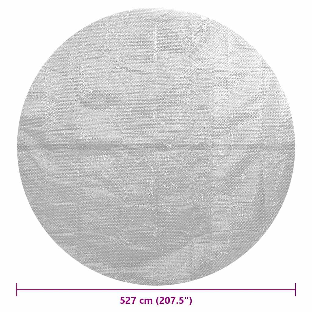 Película p/ piscina PE solar flutuante 527 cm cinzento