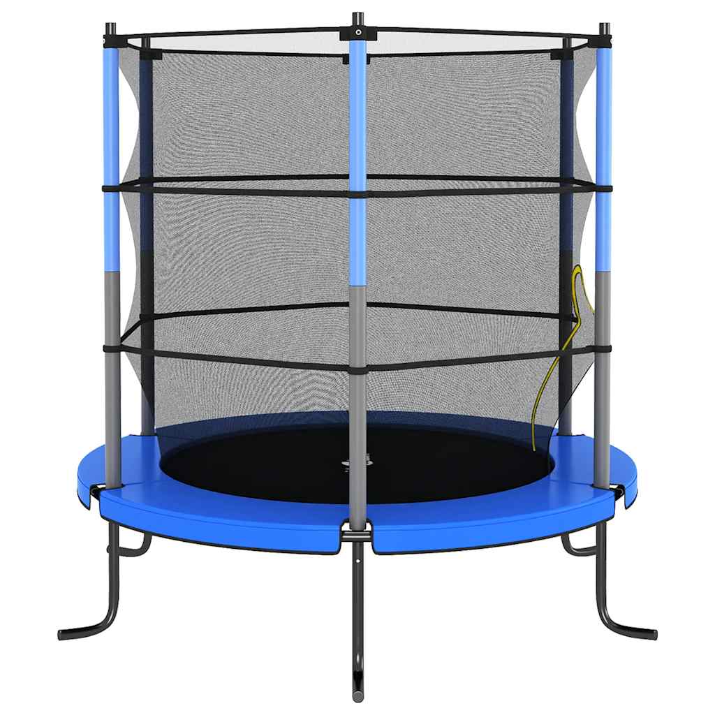 Trampolim com rede de segurança redondo 140x160 cm azul