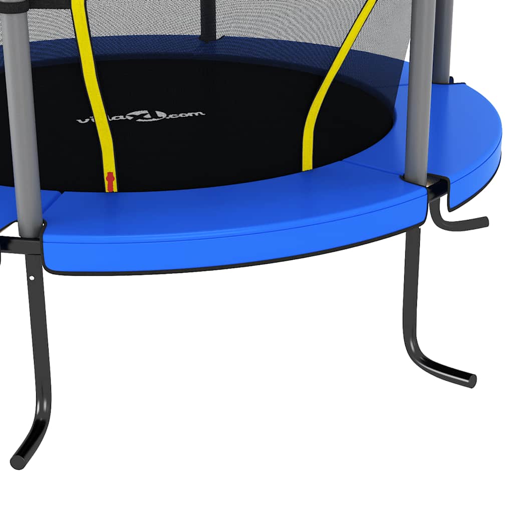Trampolim com rede de segurança redondo 140x160 cm azul