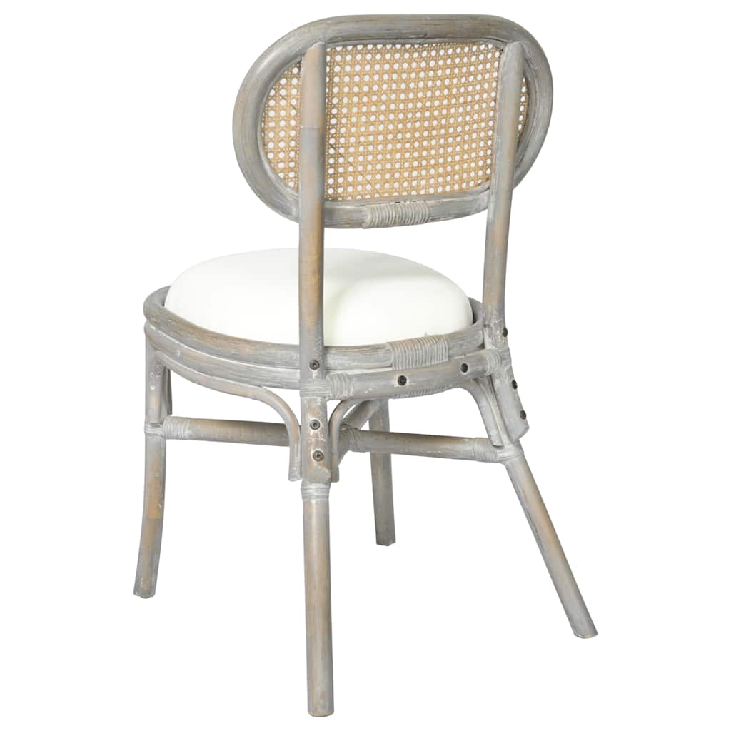 Cadeiras de jantar 2 pcs linho cinzento