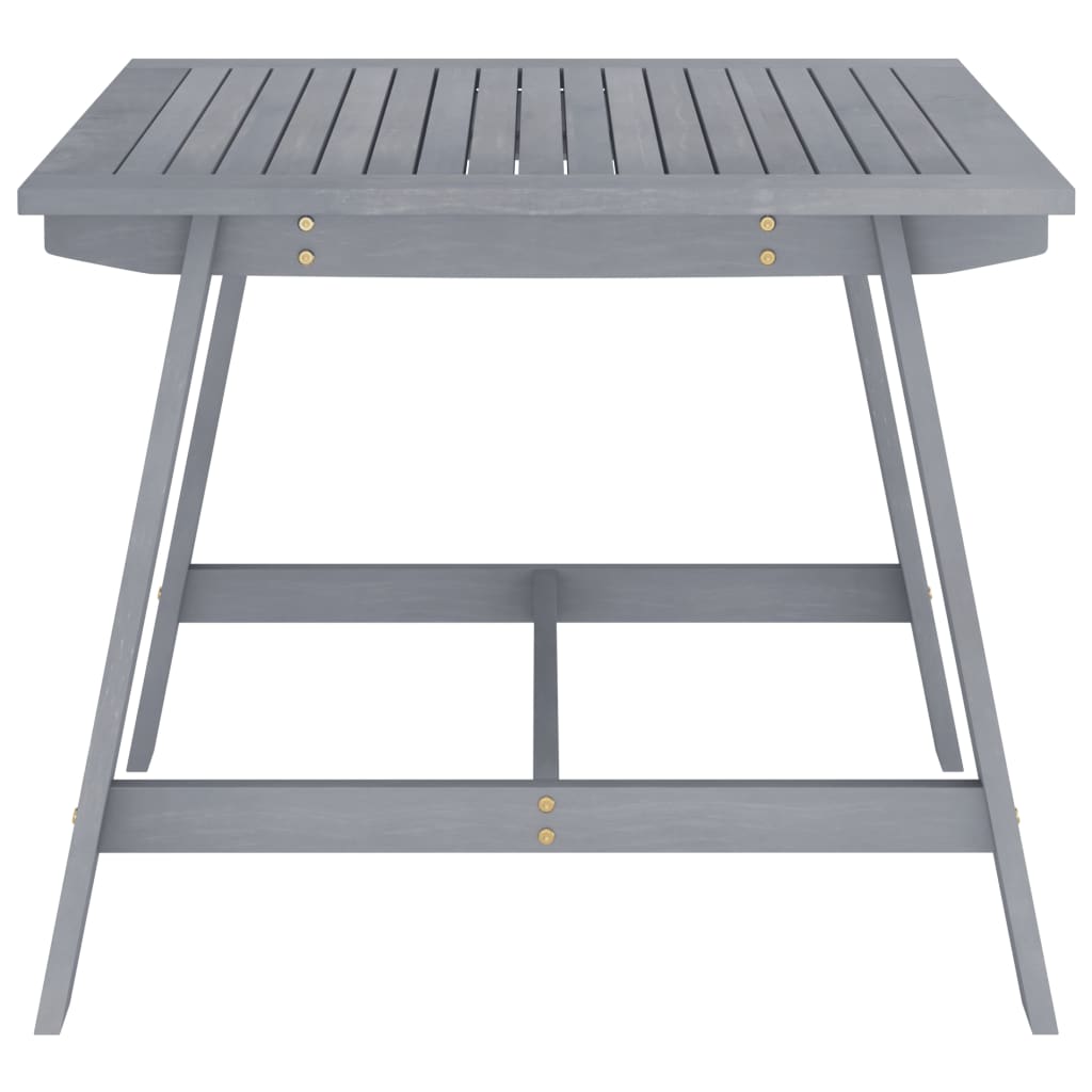 Mesa de jantar para jardim 88x88x74 cm acácia maciça cinzento
