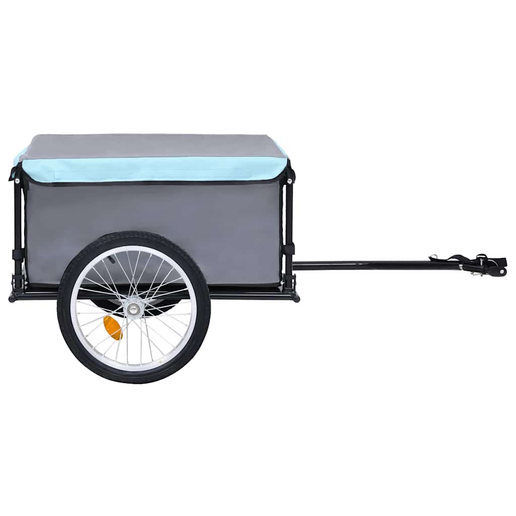 Reboque de carga para bicicleta 65 kg preto e azul