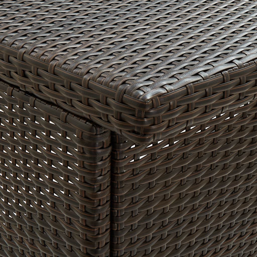 3 pcs conjunto de bar vime PE castanho