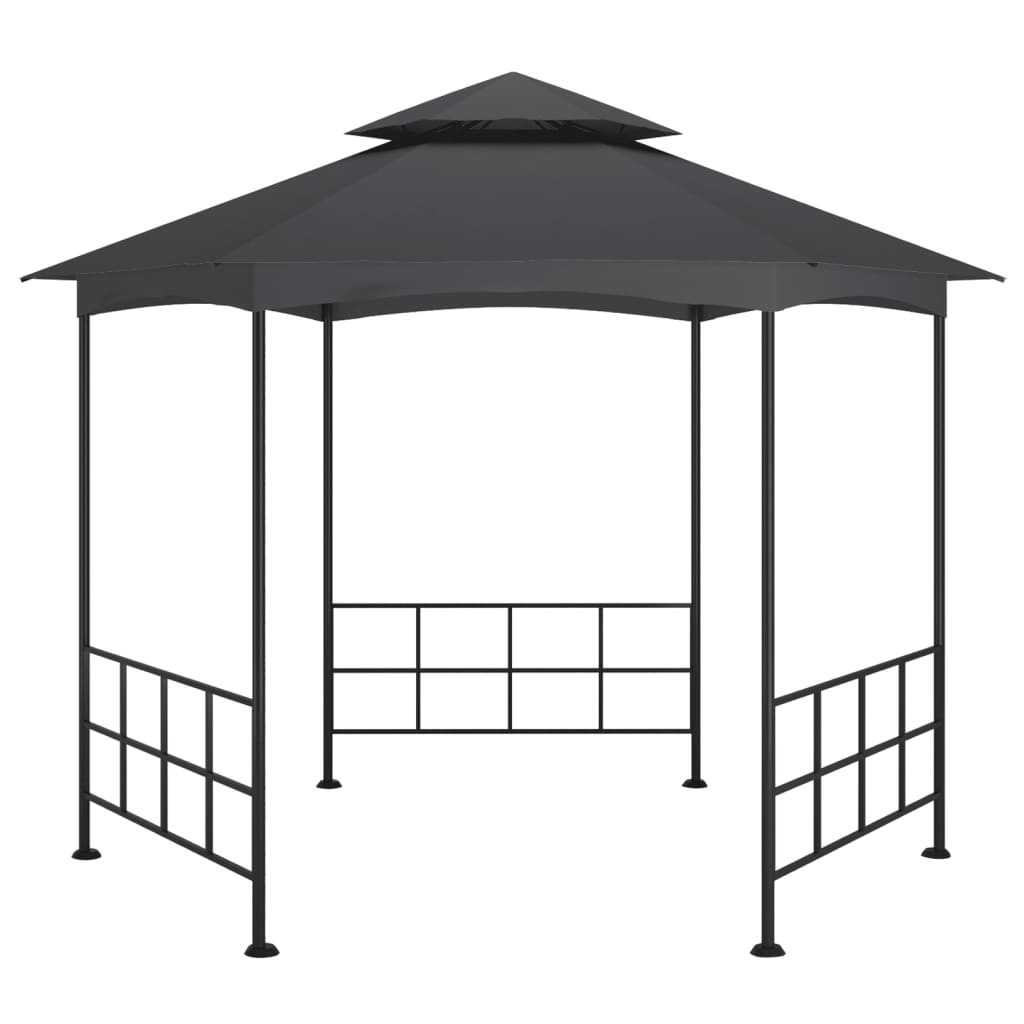 Gazebo com paredes laterais 3,1x2,7 m antracite