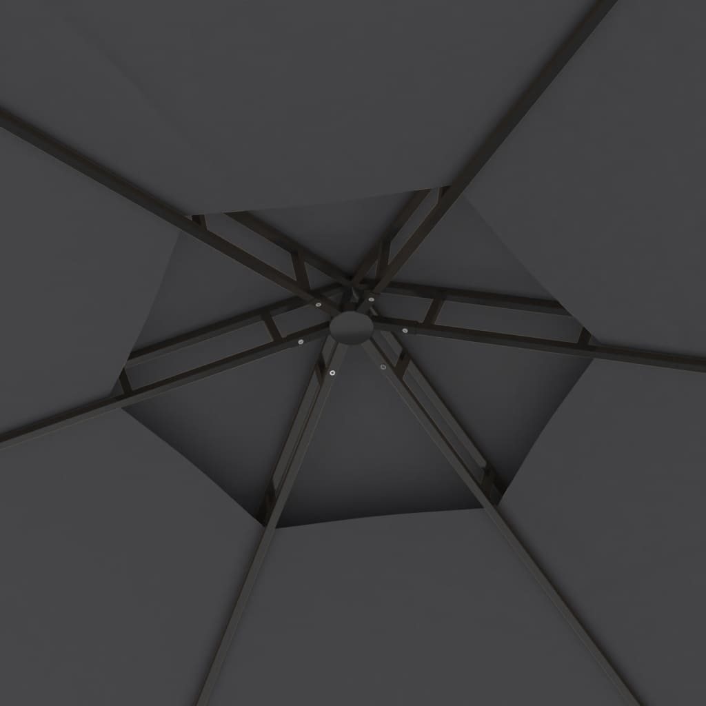 Gazebo com paredes laterais 3,1x2,7 m antracite