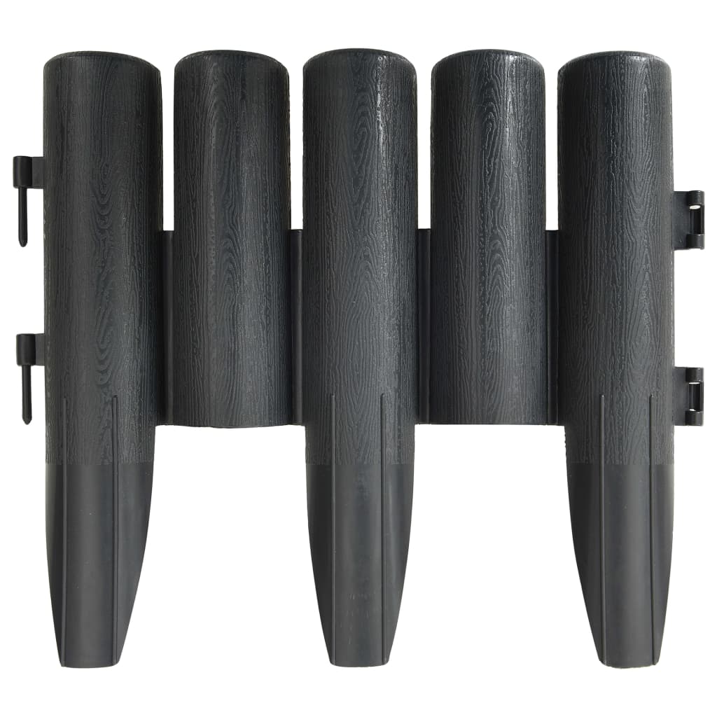 Bordas de relvado 36 pcs 10 m PP antracite