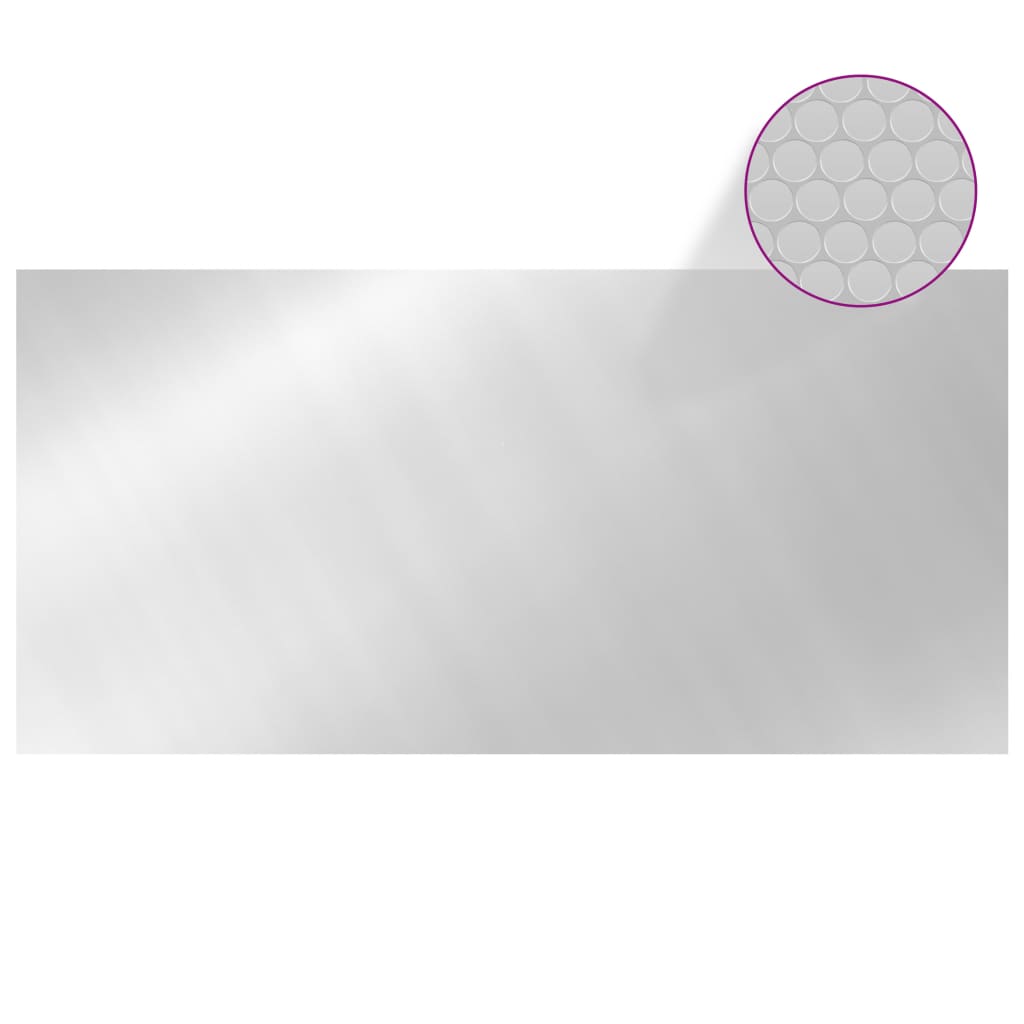 Cobertura para piscina 450x220 cm PE prateado
