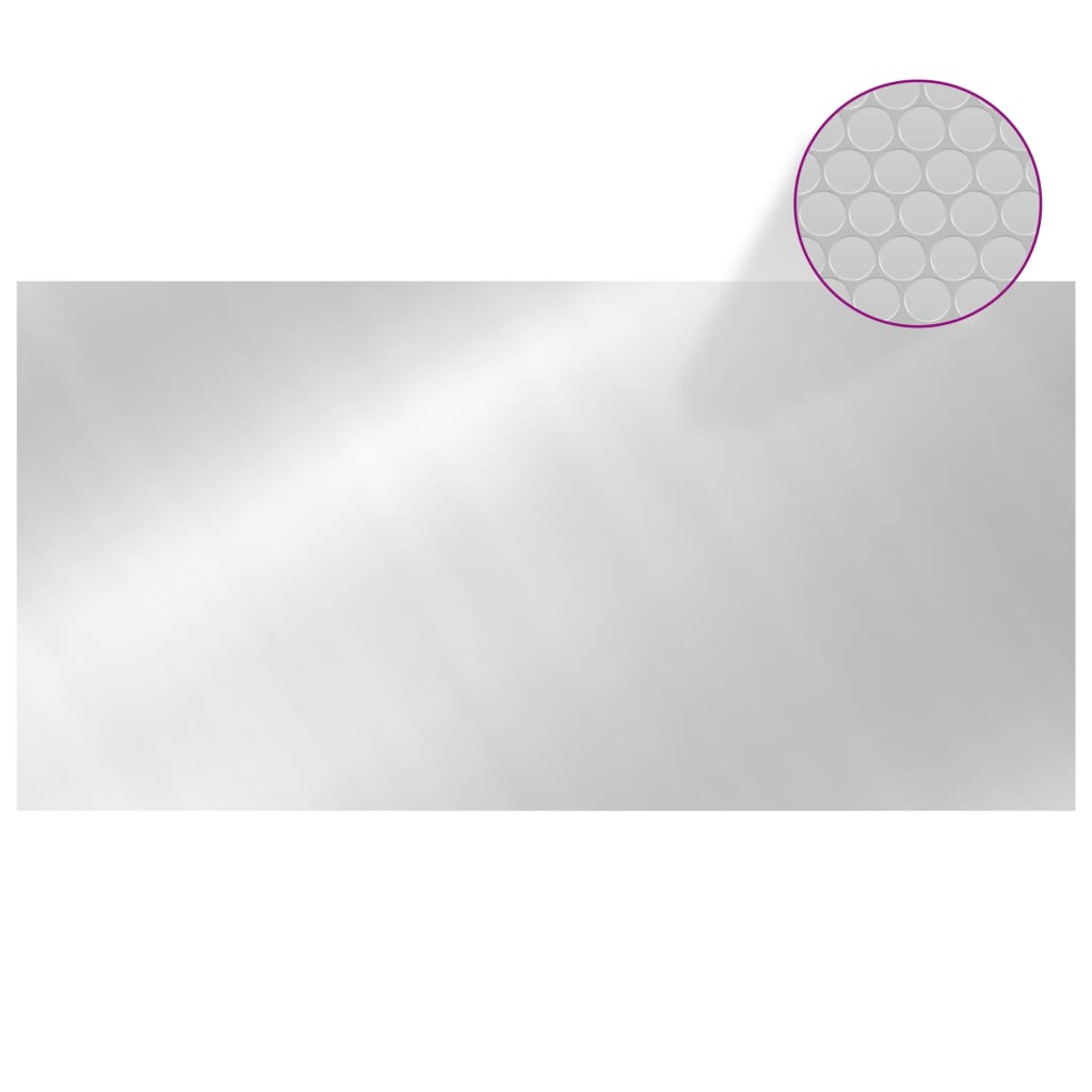 Cobertura para piscina 975x488 cm PE prateado