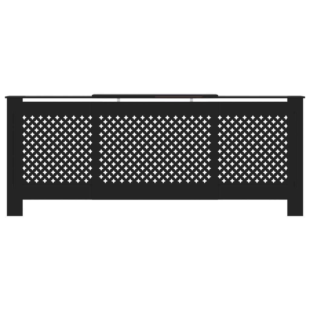 Cobertura de radiador MDF 205 cm preto