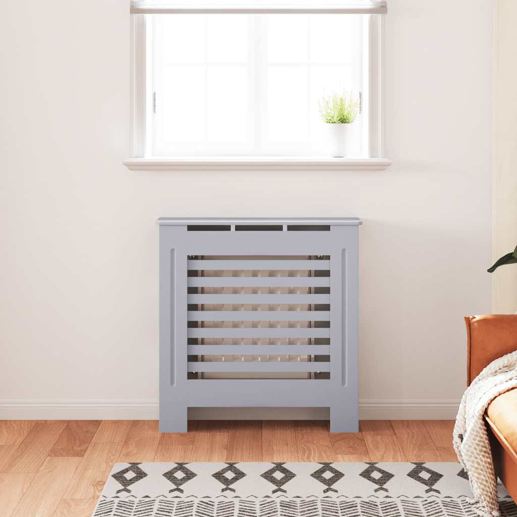 Cobertura de radiador MDF 78 cm cinzento